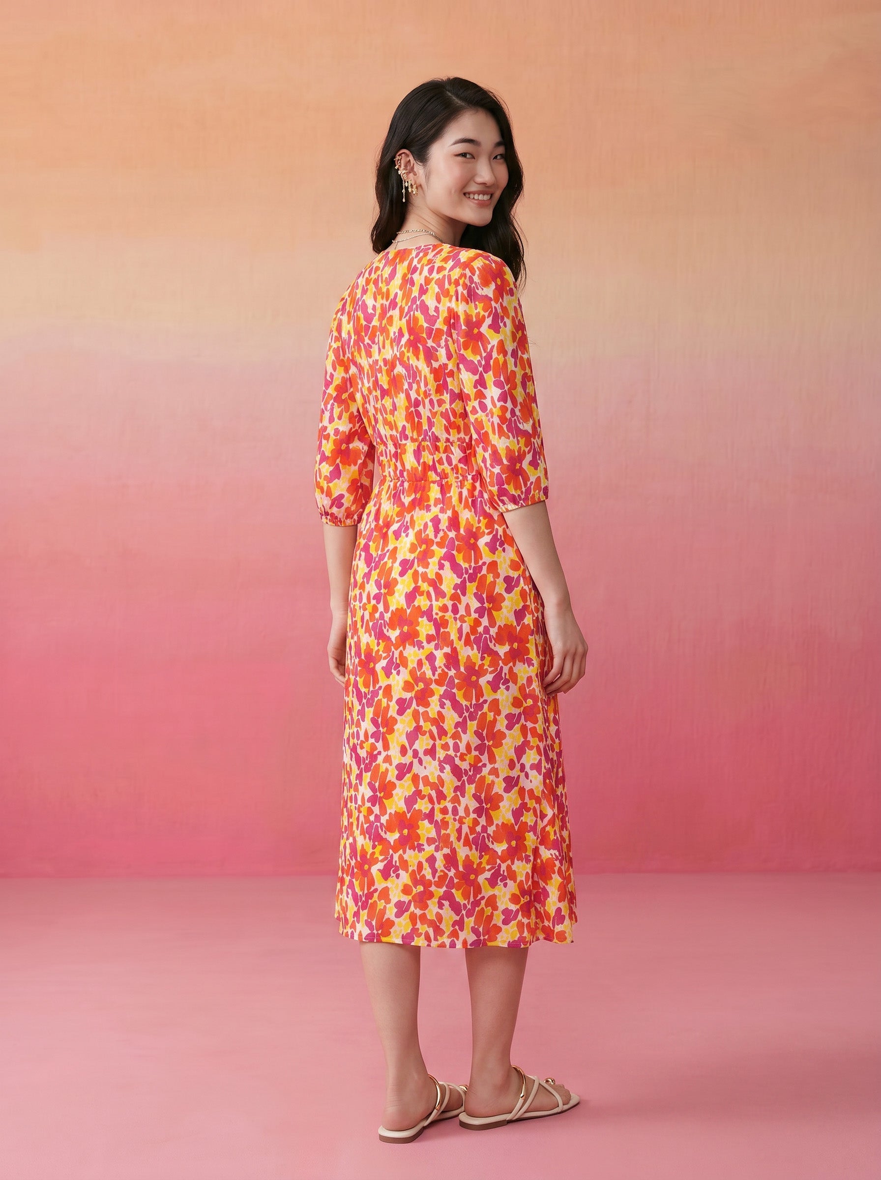 Janasya Multi Fit & Flare Cotton Dress | Grocsy