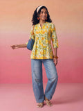 Janasya Multi A-Line Cotton Top | Grocsy