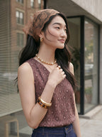 Janasya Maroon A-Line Cotton Top | Grocsy