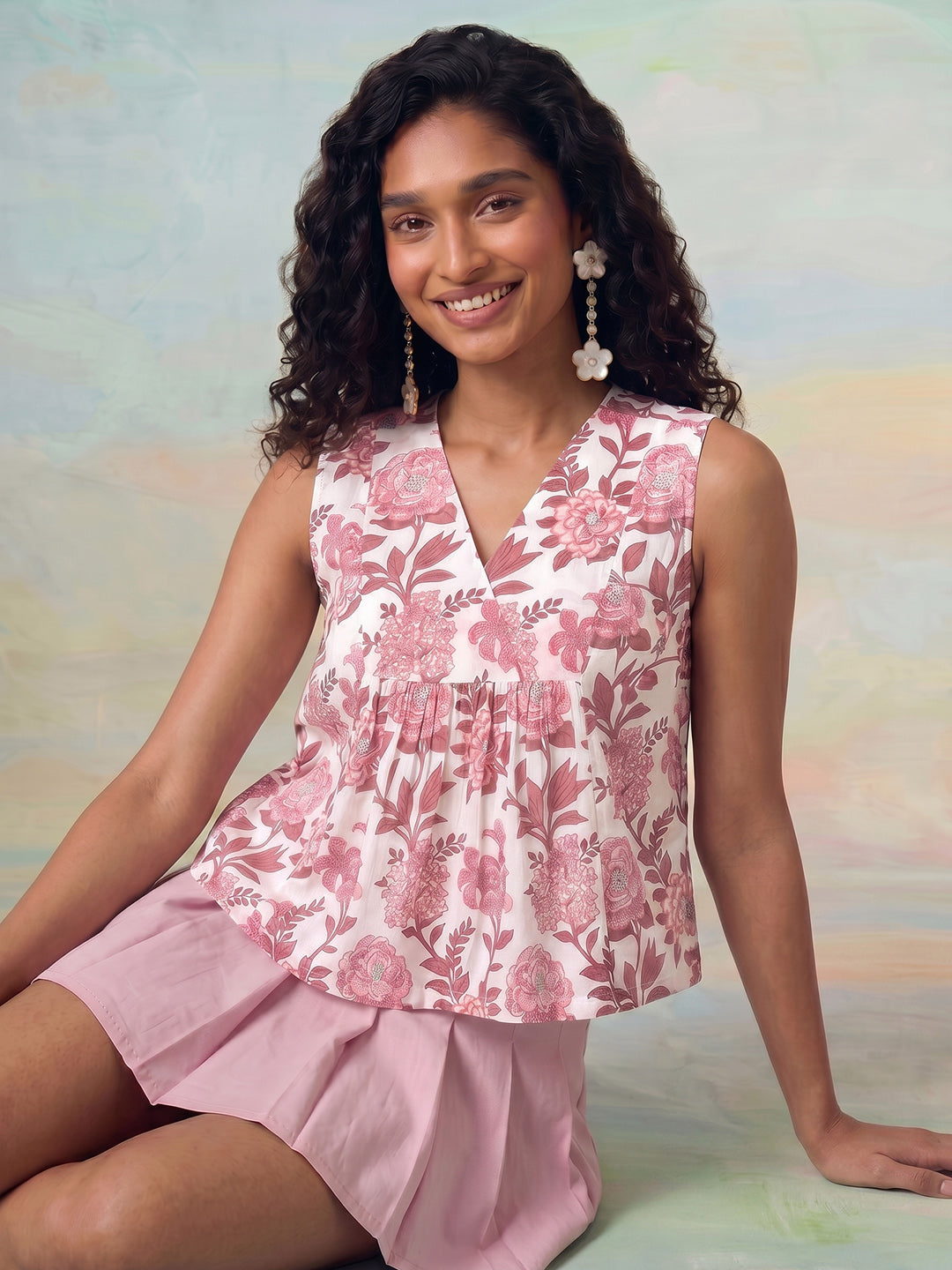 Janasya White Peplum Cotton Top | Grocsy