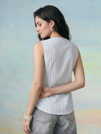 Janasya White Straight Cotton Top | Grocsy