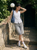 Janasya White Straight Cotton Top | Grocsy
