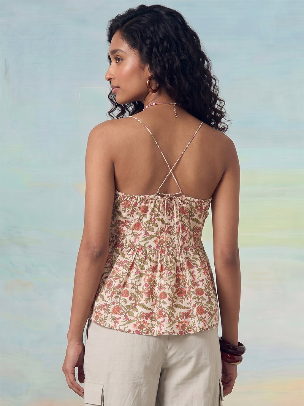 Janasya Off White Peplum Cotton Top | Grocsy