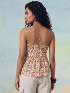 Janasya Off White Peplum Cotton Top | Grocsy