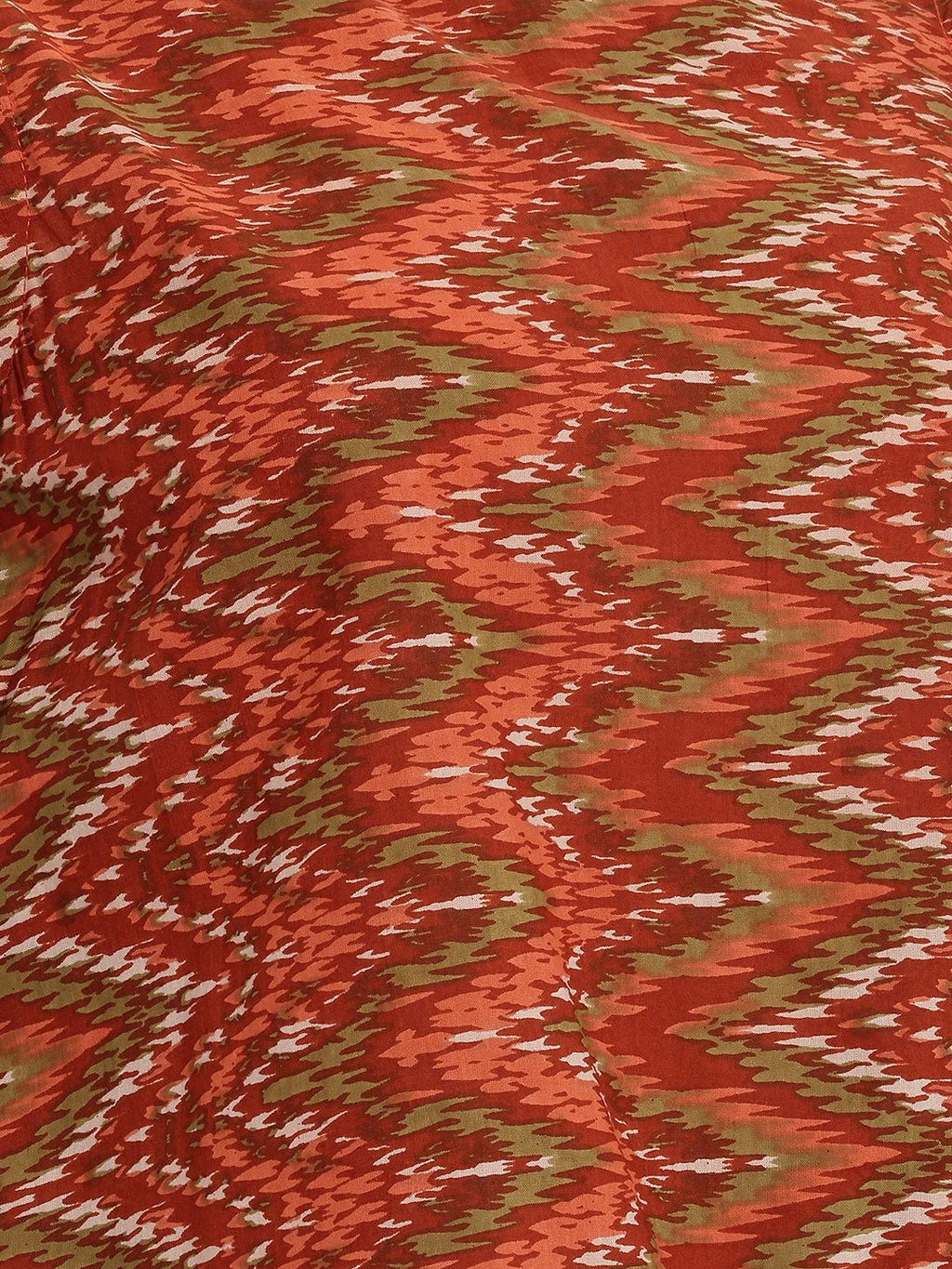 Janasya Rust Straight Cotton Top | Grocsy