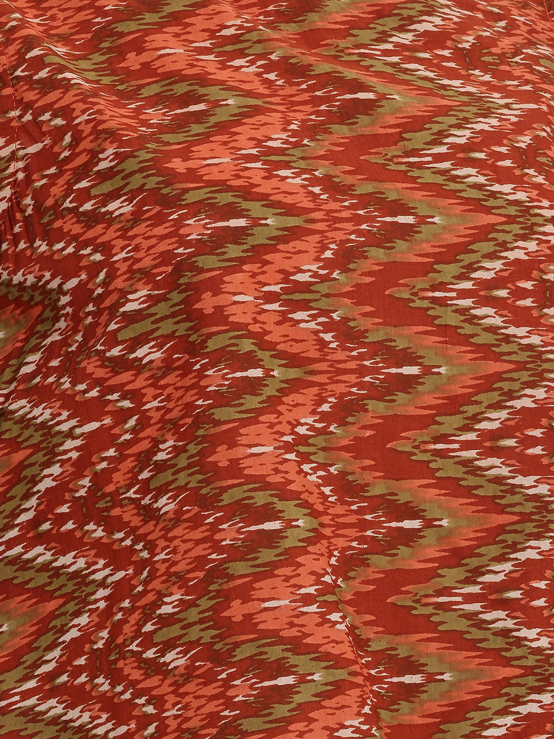 Janasya Rust Straight Cotton Top | Grocsy