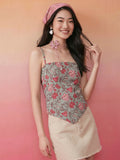 Janasya Sea Green Back Tie-Up Cotton Top | Grocsy