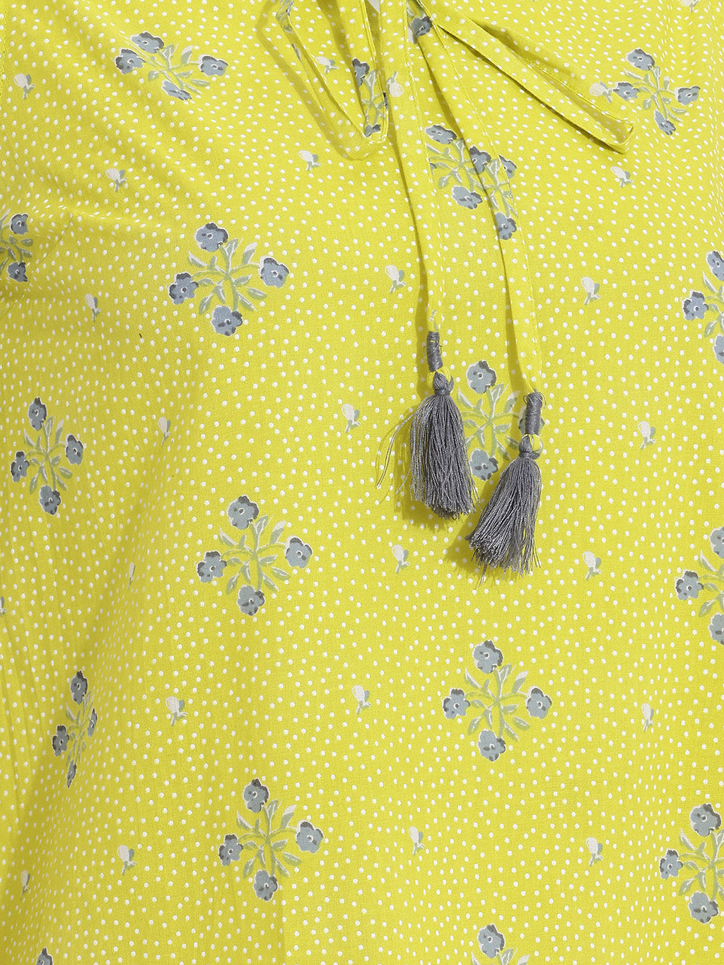 Janasya Lime Straight Cotton Top | Grocsy