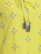 Janasya Lime Straight Cotton Top | Grocsy