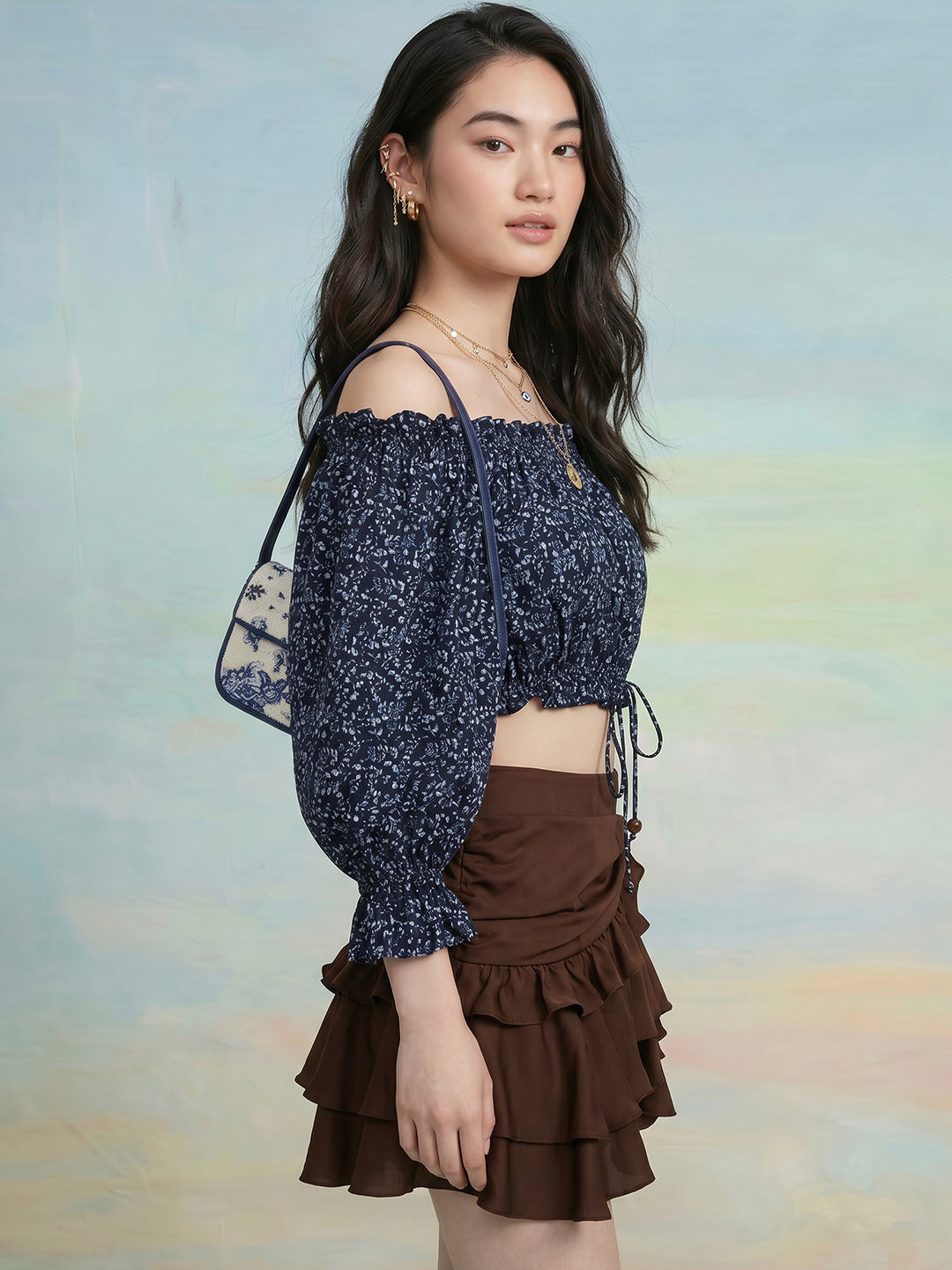 Janasya Black Crop Cotton Top | Grocsy
