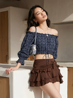 Janasya Black Crop Cotton Top | Grocsy