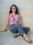 Janasya Multi Straight Crepe Top | Grocsy