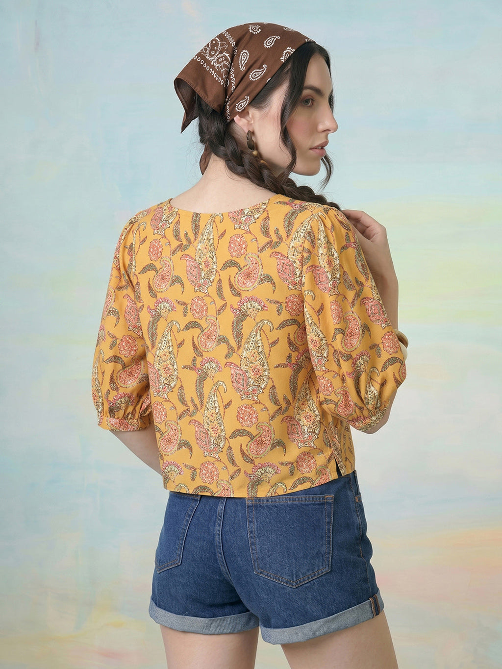 Janasya Multi Crop Rayon Blend Top | Grocsy