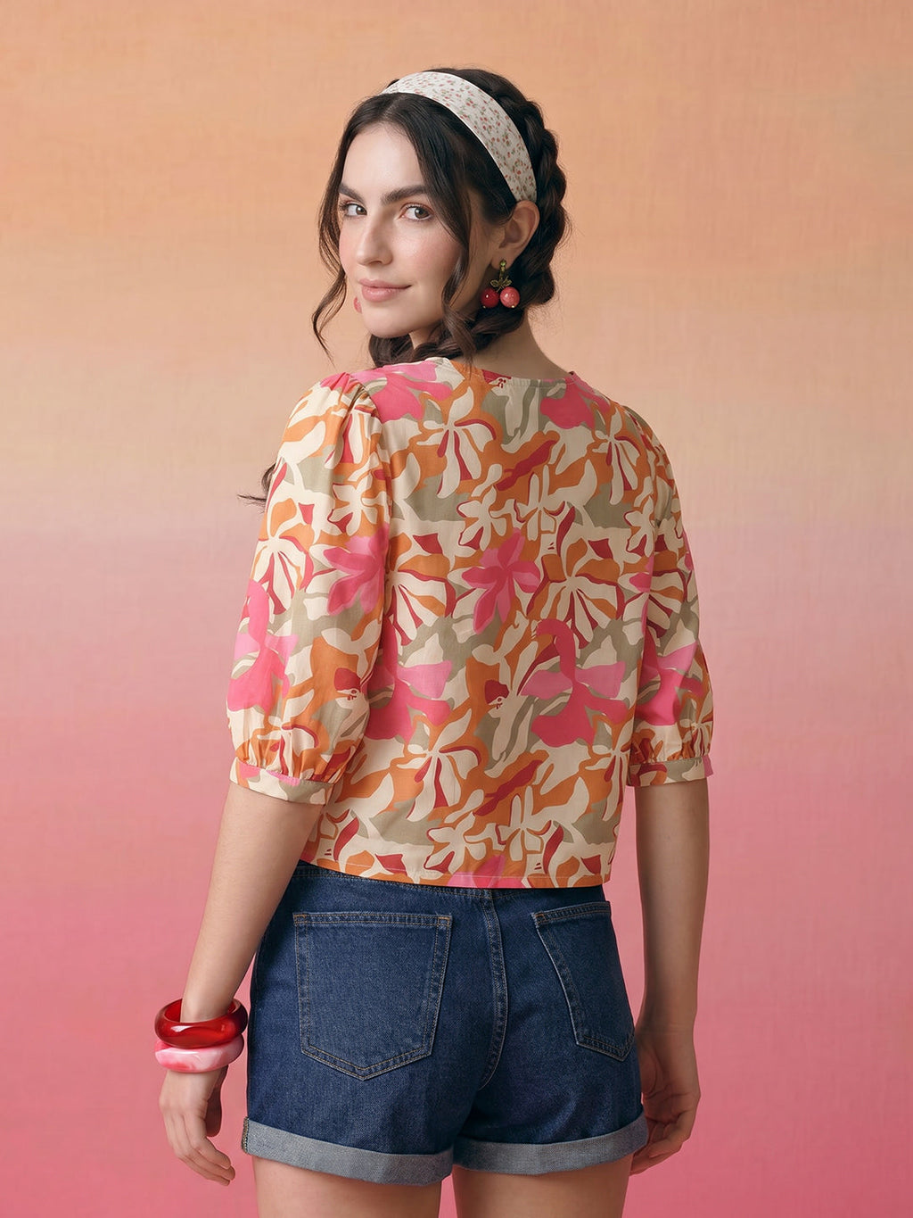 Janasya Multi Crop Rayon Blend Top | Grocsy
