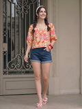 Janasya Multi Crop Rayon Blend Top | Grocsy