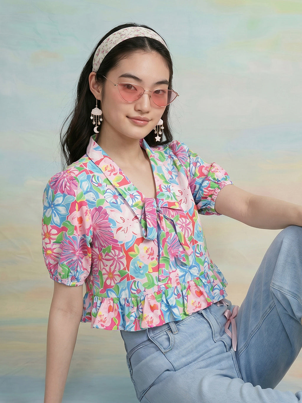 Janasya Multi Crop Crepe Top | Grocsy