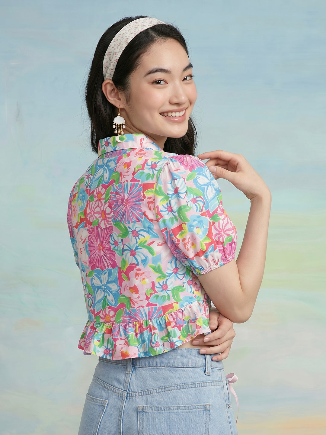 Janasya Multi Crop Crepe Top | Grocsy