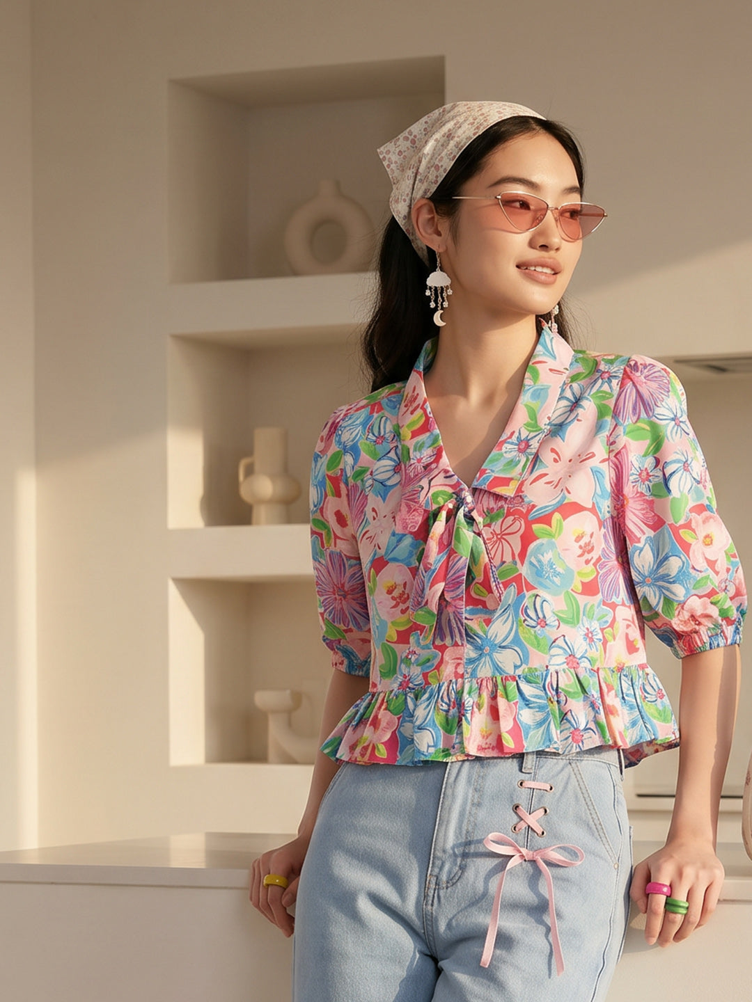 Janasya Multi Crop Crepe Top | Grocsy