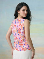 Janasya Multi Waistcoat Rayon Blend Top | Grocsy