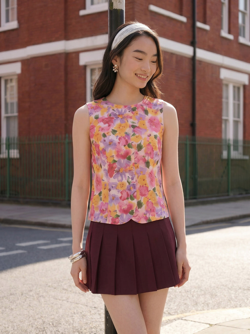Janasya Multi Waistcoat Rayon Blend Top | Grocsy