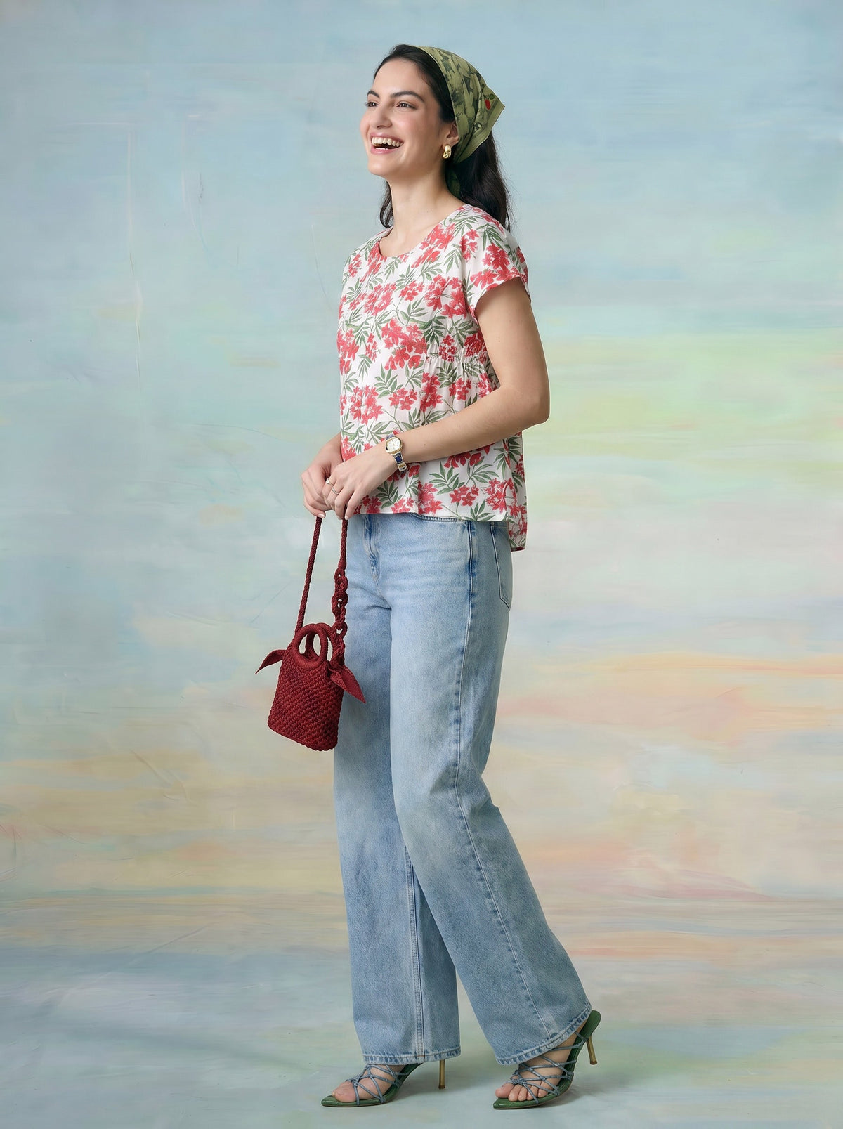 Janasya White A-Line Cotton Top | Grocsy