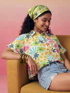 Janasya Multi Shirt Style Cotton Top | Grocsy