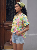 Janasya Multi Shirt Style Cotton Top | Grocsy