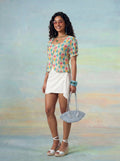 Janasya Multi Crop Cotton Top | Grocsy