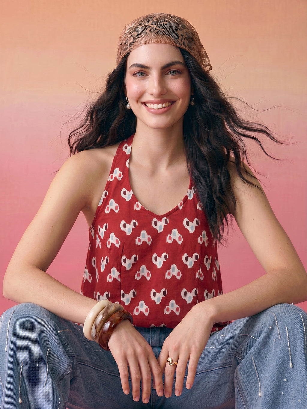 Janasya Maroon Peplum Cotton Top | Grocsy