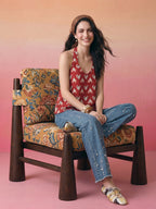Janasya Maroon Peplum Cotton Top | Grocsy