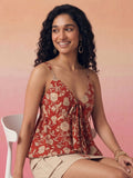 Janasya Maroon Crop Cotton Top | Grocsy