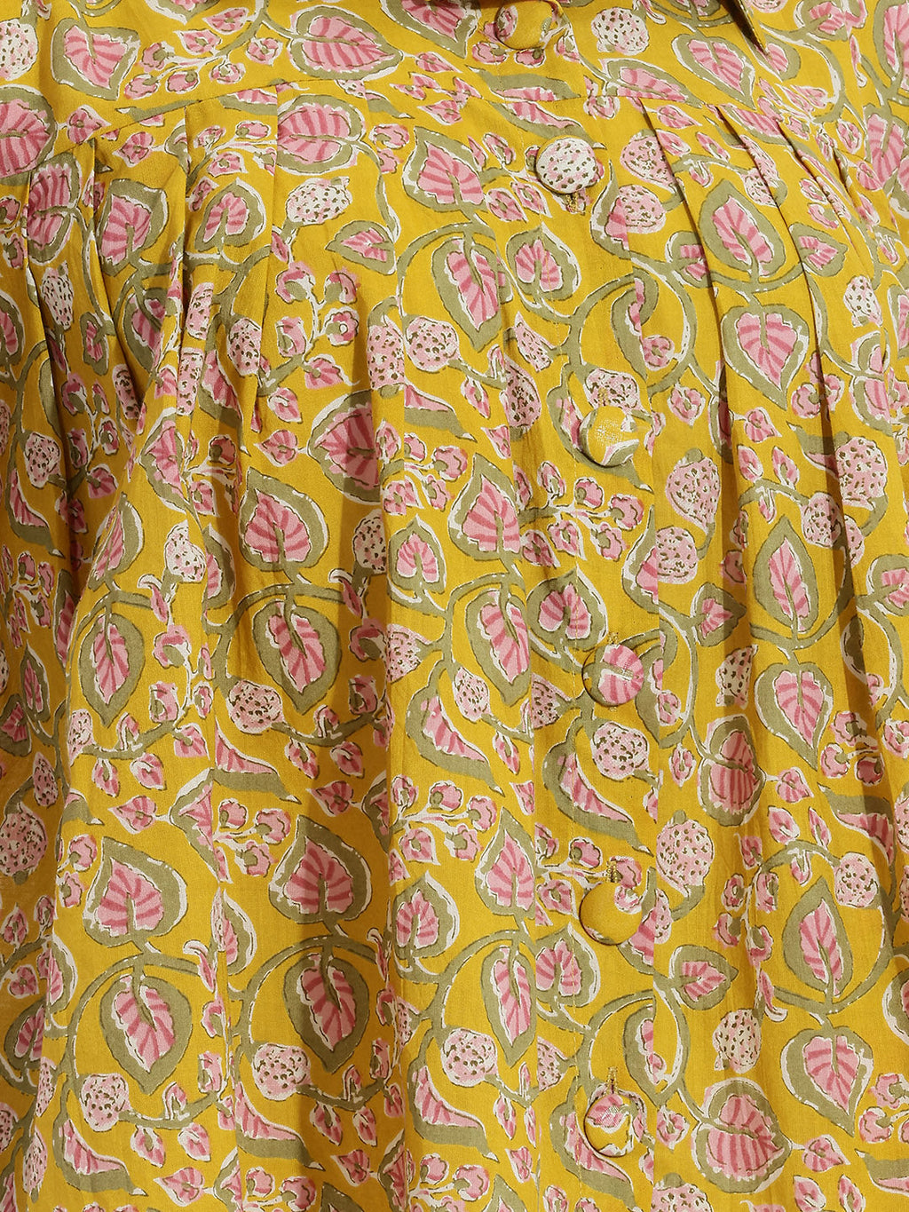 Janasya Yellow Flared Cotton Top | Grocsy