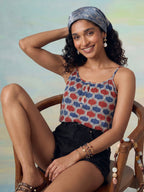 Janasya Multi Straight Cotton Top | Grocsy