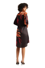 Zaccai Women's Black Satin Abstract Dress | Grocsy