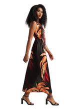 Zaccai Women's Black Satin Abstract Dress | Grocsy