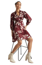 Zaccai Women's Brown Satin Abstract Dress | Grocsy
