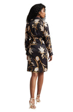Zaccai Women's Black Satin Abstract Dress | Grocsy