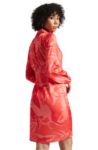 Zaccai Women's Coral Satin Abstract Dress | Grocsy