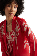Zaccai Women's Red Satin Printed Co-ord Set | Grocsy