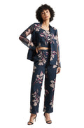 Zaccai Women's Navy Organza Floral Co-ord Set | Grocsy