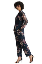 Zaccai Women's Navy Organza Floral Co-ord Set | Grocsy