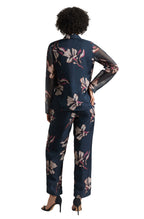 Zaccai Women's Navy Organza Floral Co-ord Set | Grocsy