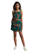 Zaccai Women's Teal Green Organza Abstract Co-ord Set | Grocsy