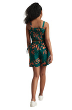 Zaccai Women's Teal Green Organza Abstract Co-ord Set | Grocsy