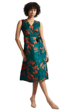 Zaccai Women's Teal Green Organza Floral Dress | Grocsy