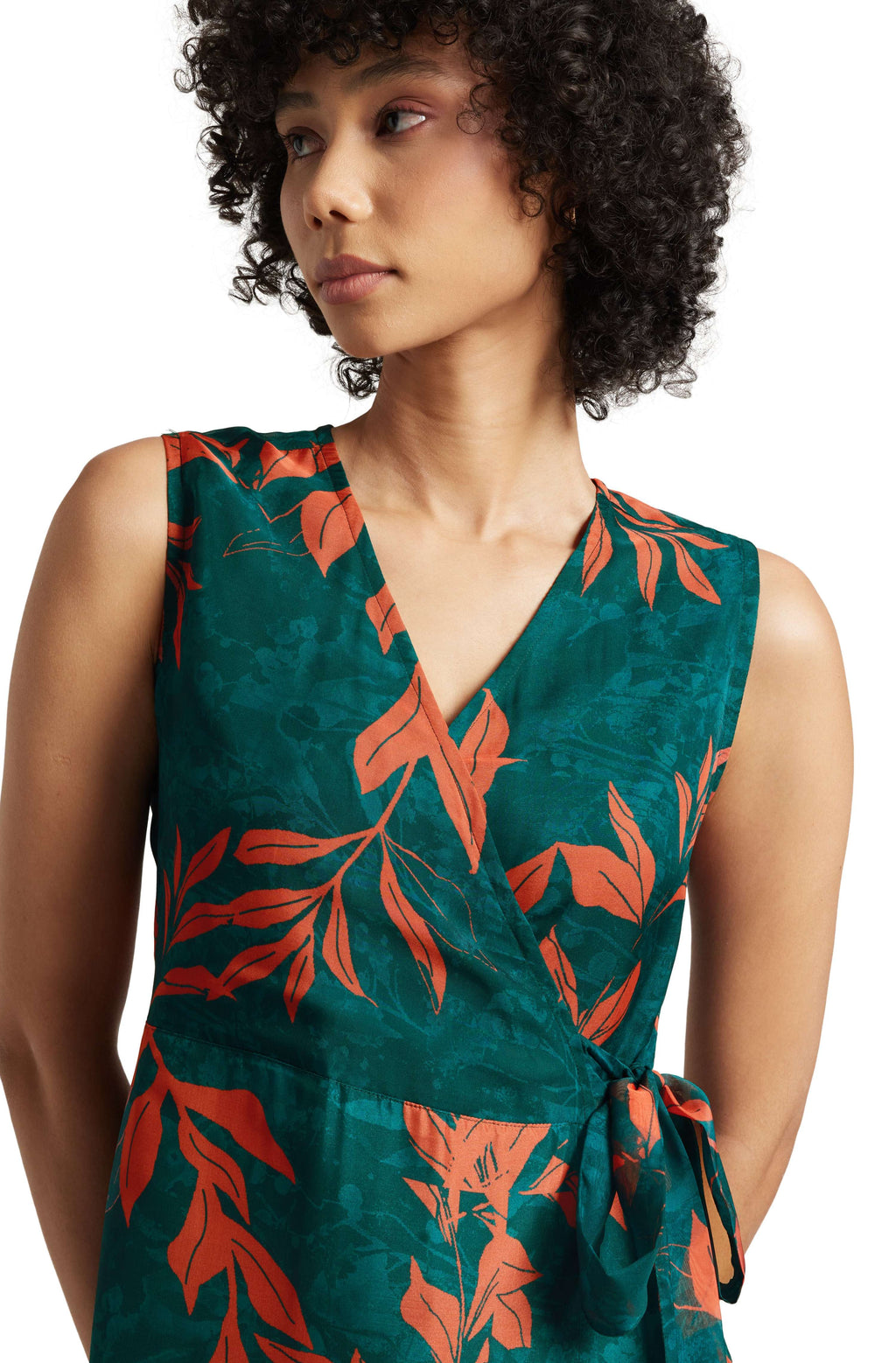 Zaccai Women's Teal Green Organza Floral Dress | Grocsy