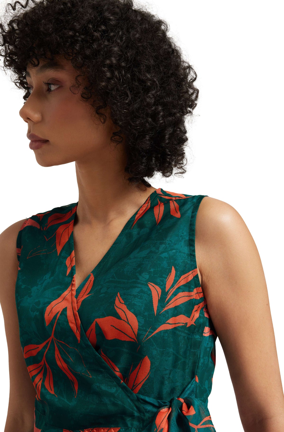 Zaccai Women's Teal Green Organza Floral Dress | Grocsy