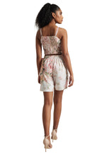 Zaccai Women's Beige Organza Floral Co-ord Set | Grocsy