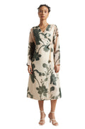 Zaccai Women's Cream Organza Floral Dress | Grocsy
