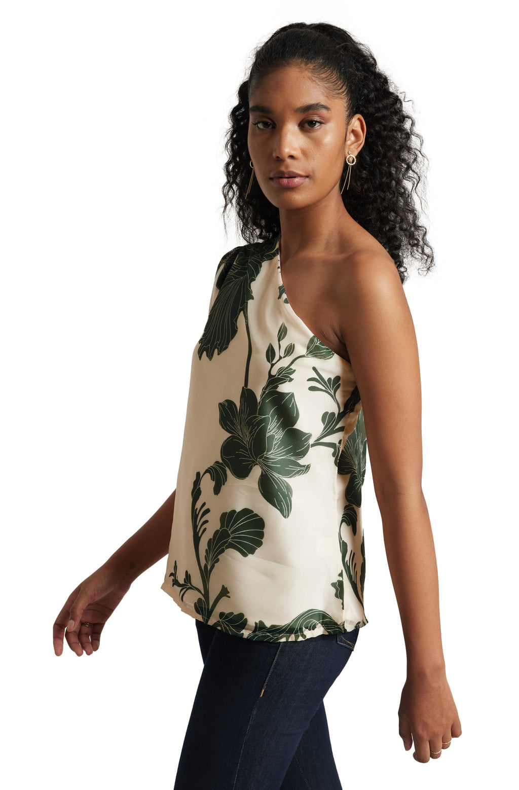 Zaccai Women's Cream Organza Floral Top | Grocsy